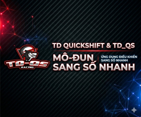 Điều khiển mô-đun TD-QuickShifter ngay trên điện thoại. Đồng hồ tachometer thời gian thực, cài đặt RPM & cut-off chính xác qua Bluetooth.